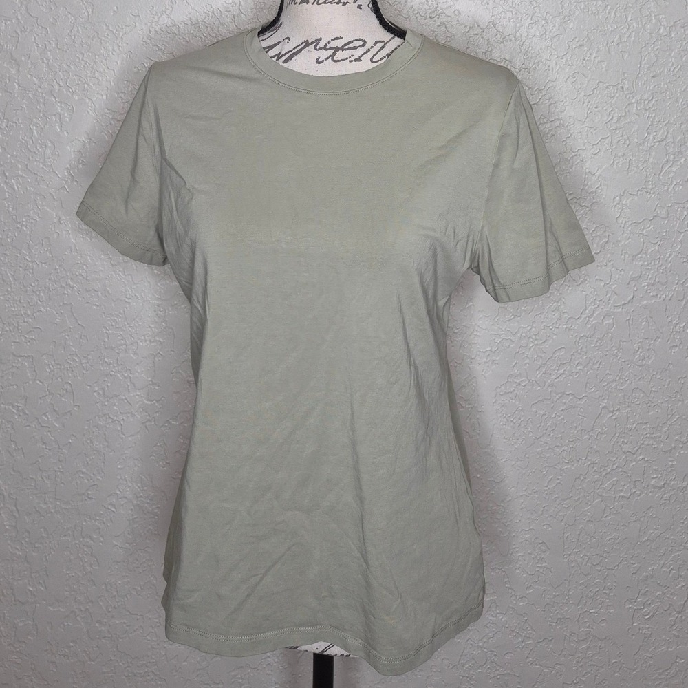 A New Day Womens Sage Green Short Sleeve Crewneck T-Shirt Size Medium